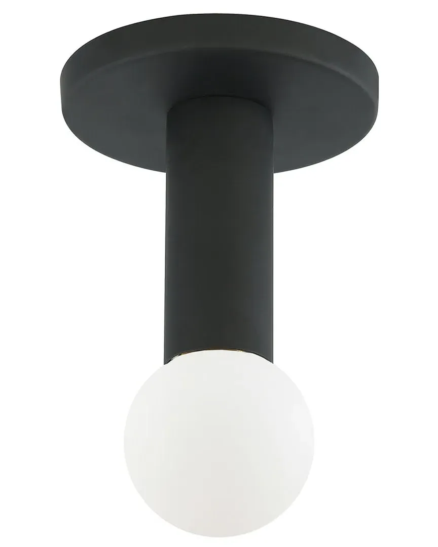 Adams 1-Light Flush Mount - Black, Metal image