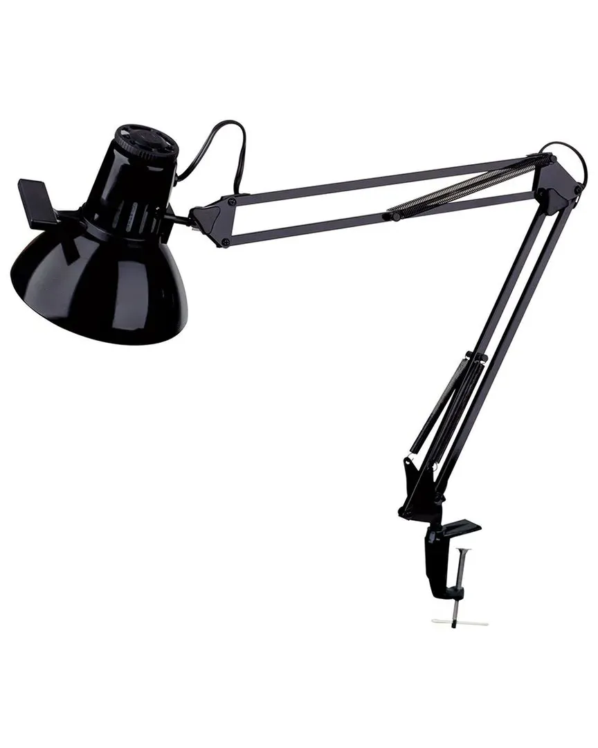 Adjustable Task Lamp with Spring Arms - Black, Metal