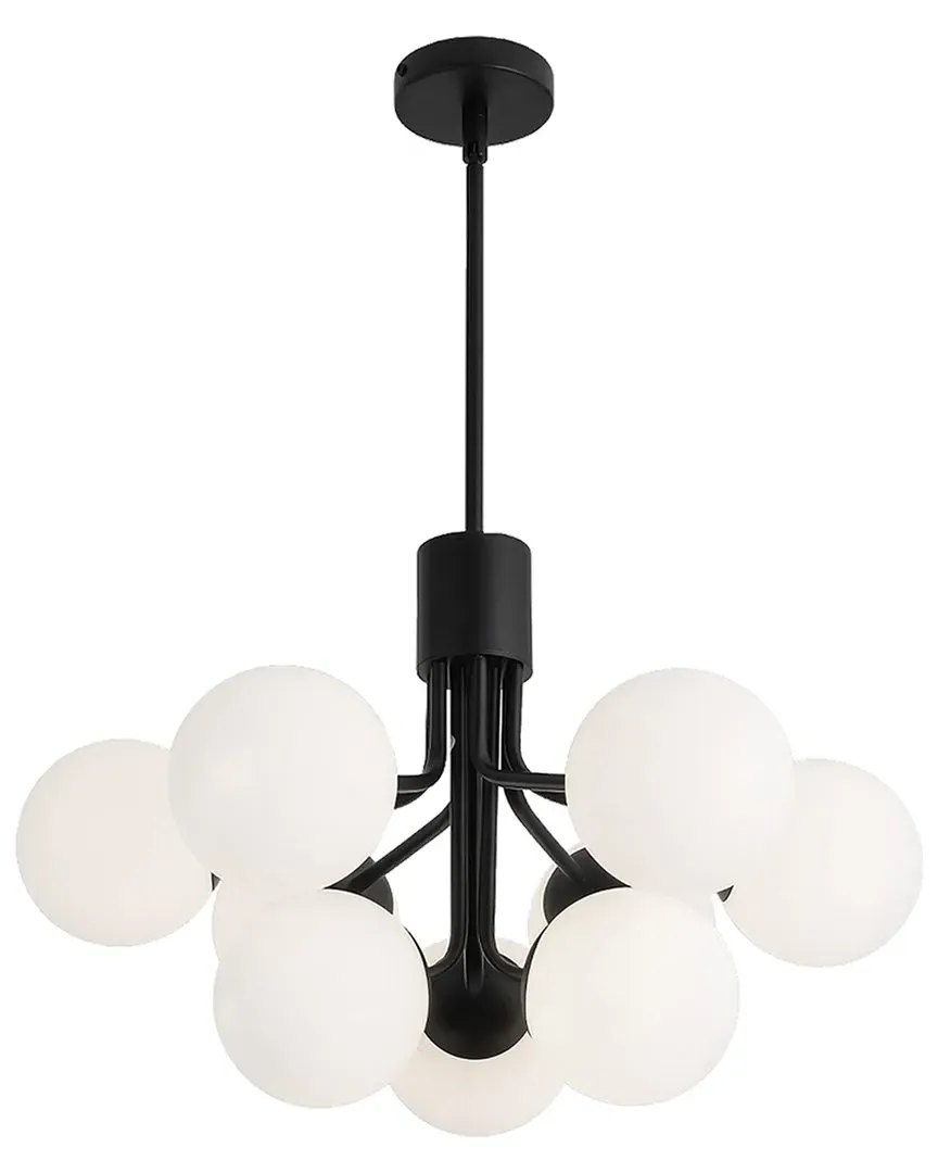 Amanda 9-Light Chandelier - Black, Glass image