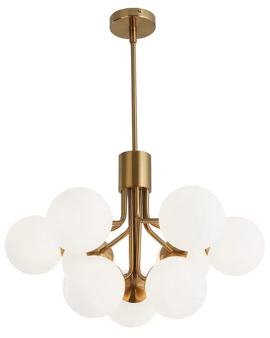Amanda 9-Light Chandelier - Brass, Glass