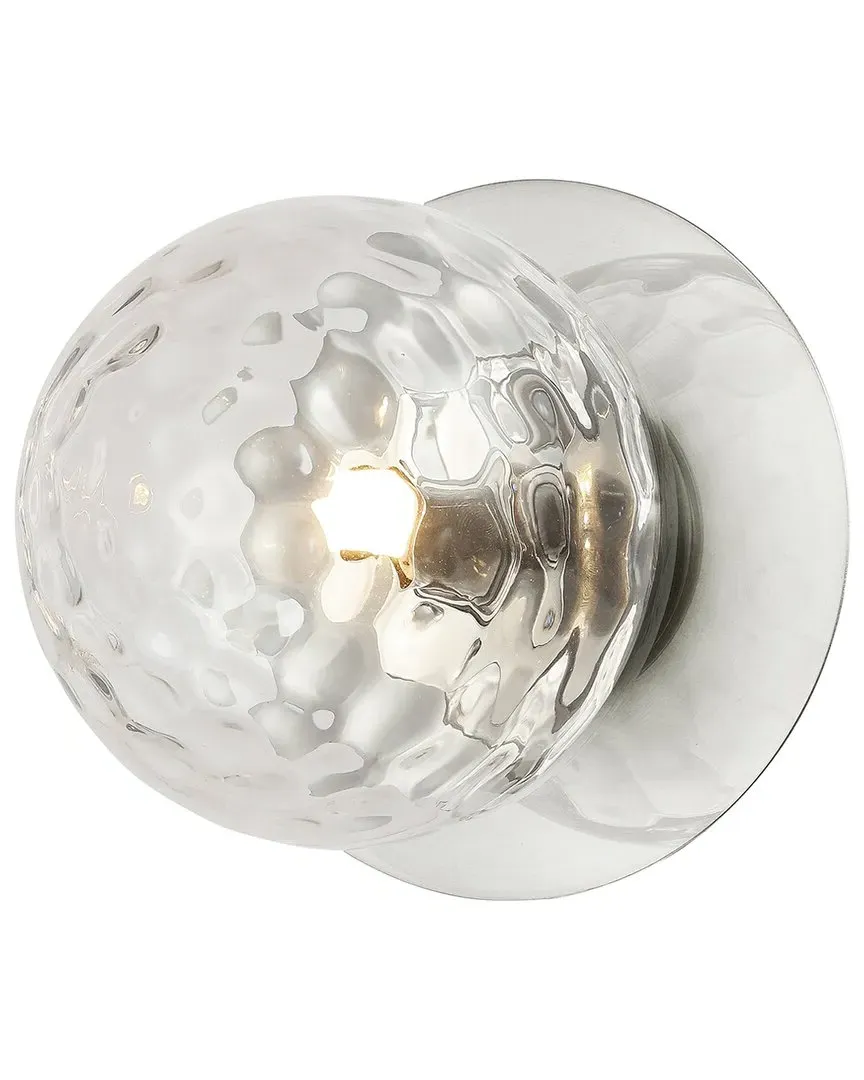 Burlat 1-Light Wall Sconce - Chrome, Clear Glass