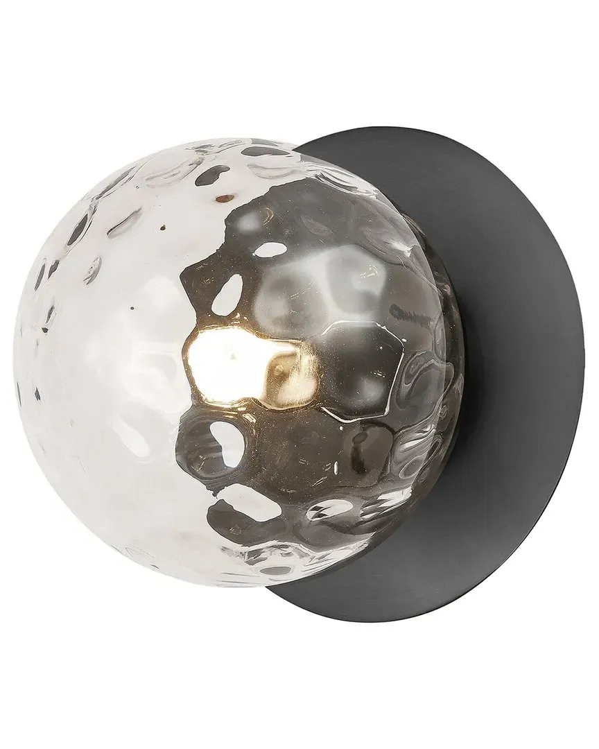 Burlat 1-Light Wall Sconce - Matte Black, Clear Glass image