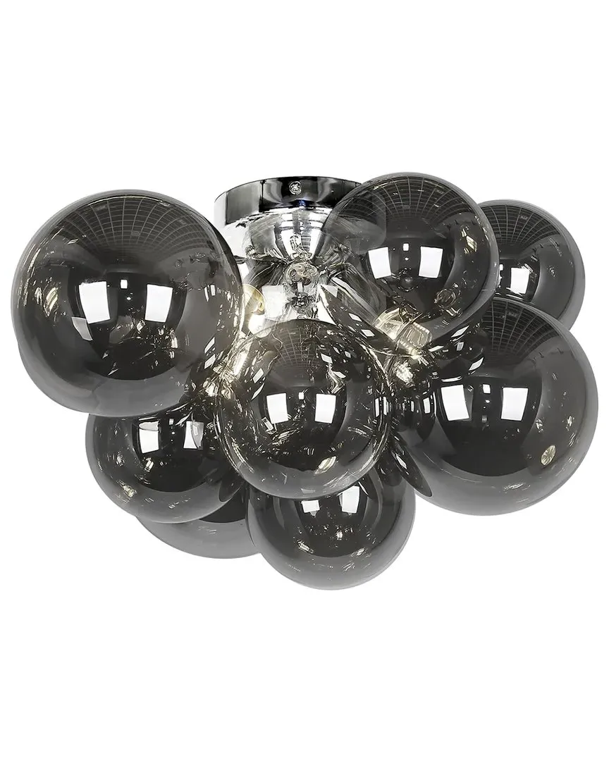 Comet 3-Light Flush Mount - Chrome, Glass
