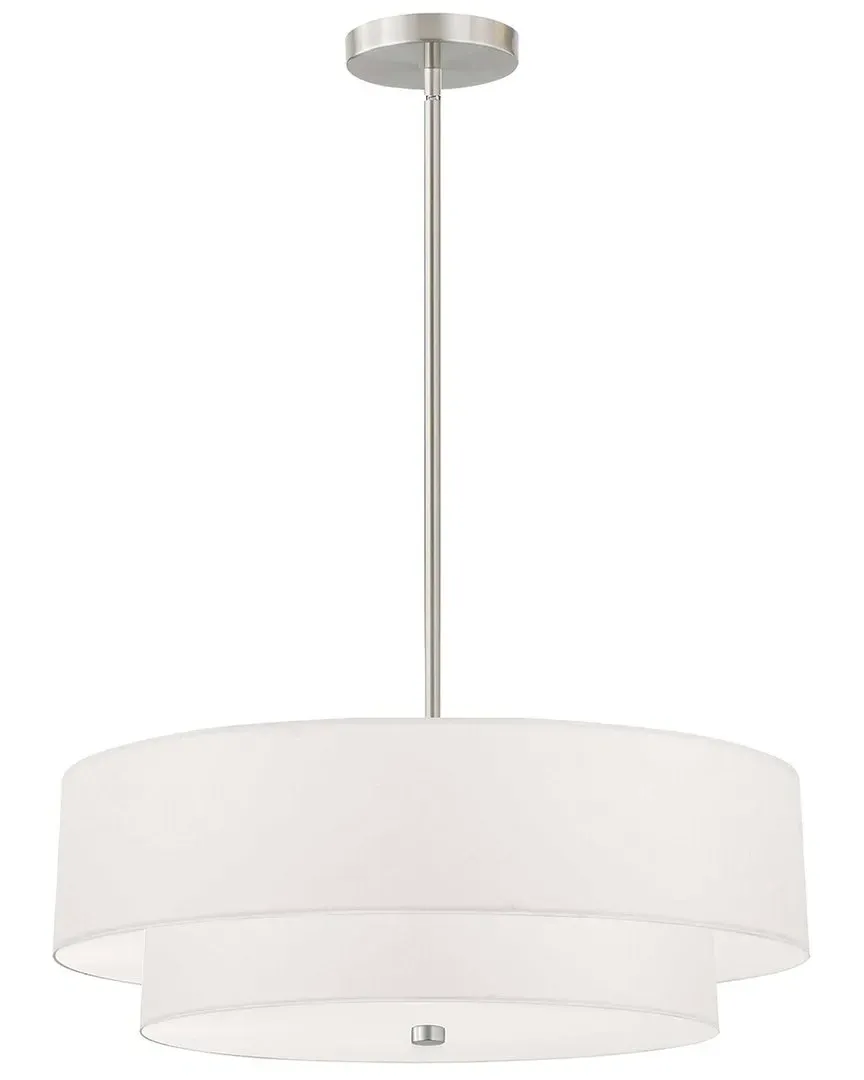 Everly 4-Light 2-Tier Pendant - Chrome, Metal