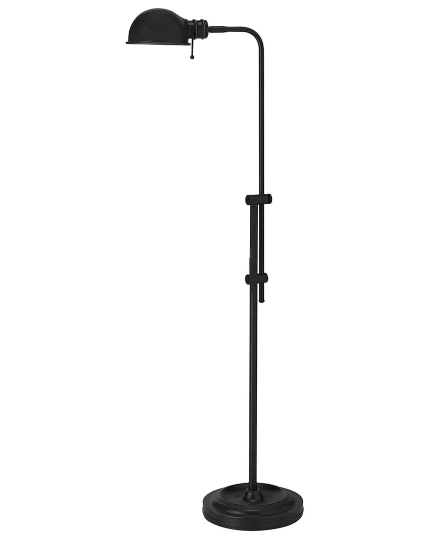 Fedora Adjustable Pharmacy Floor Lamp - Black, Metal image