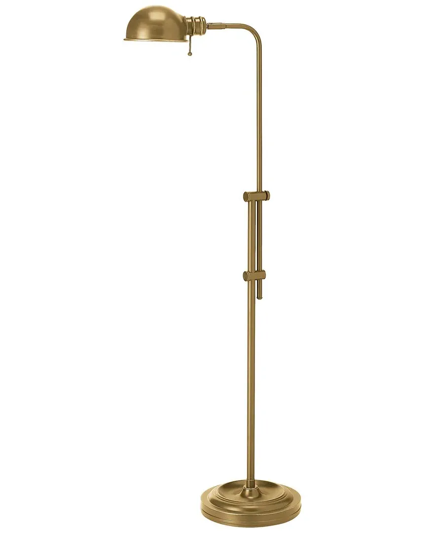 Fedora Adjustable Pharmacy Floor Lamp - Brass, Metal