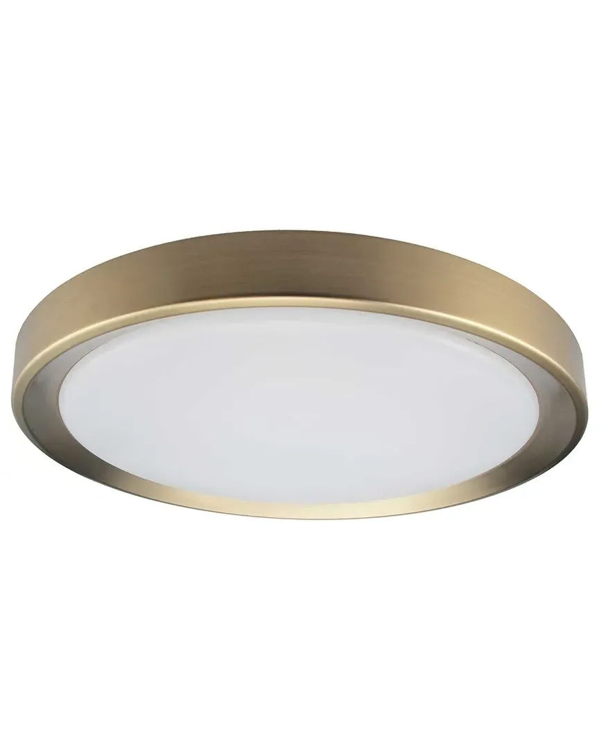 Flynn Flush Mount Ceiling Light - Aged Brass, Metal