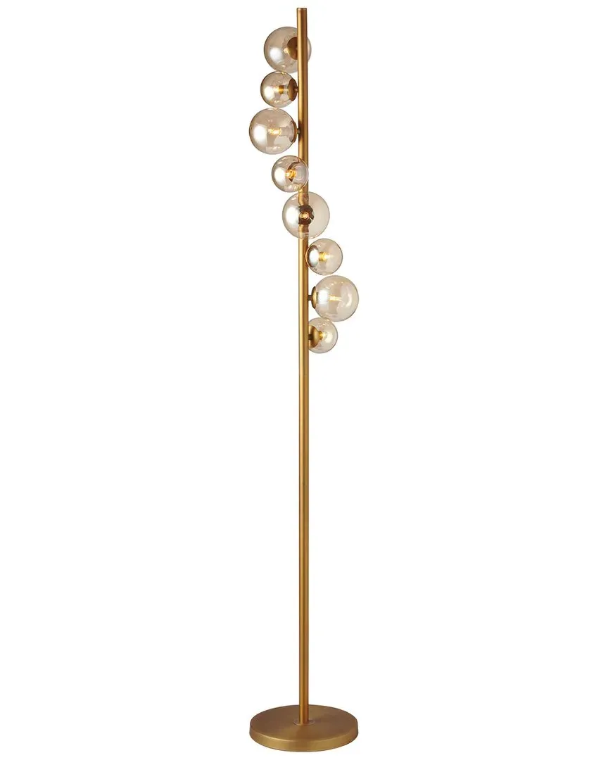 Glasgow 8-Light Floor Lamp - Bronze, Glass image