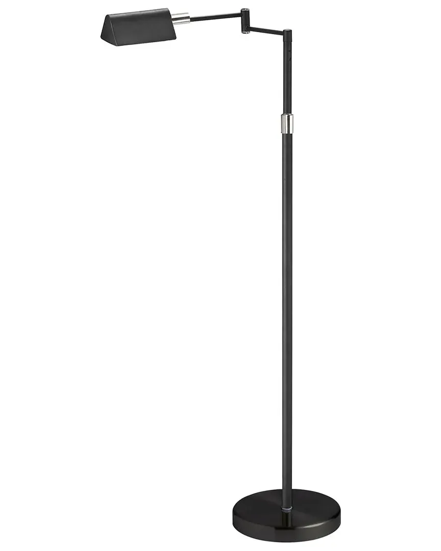 LED Swing Arm Floor Lamp - Black, Metal image
