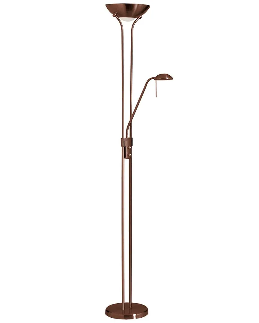 Mother & Son Floor Lamp with Reading Light - Bronze, Metal