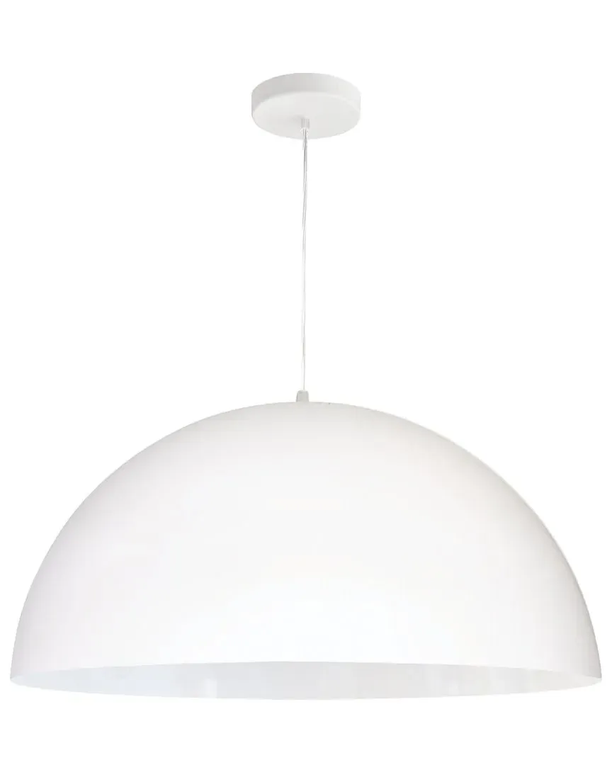 Ofelia Large 1-Light Pendant - White, Metal