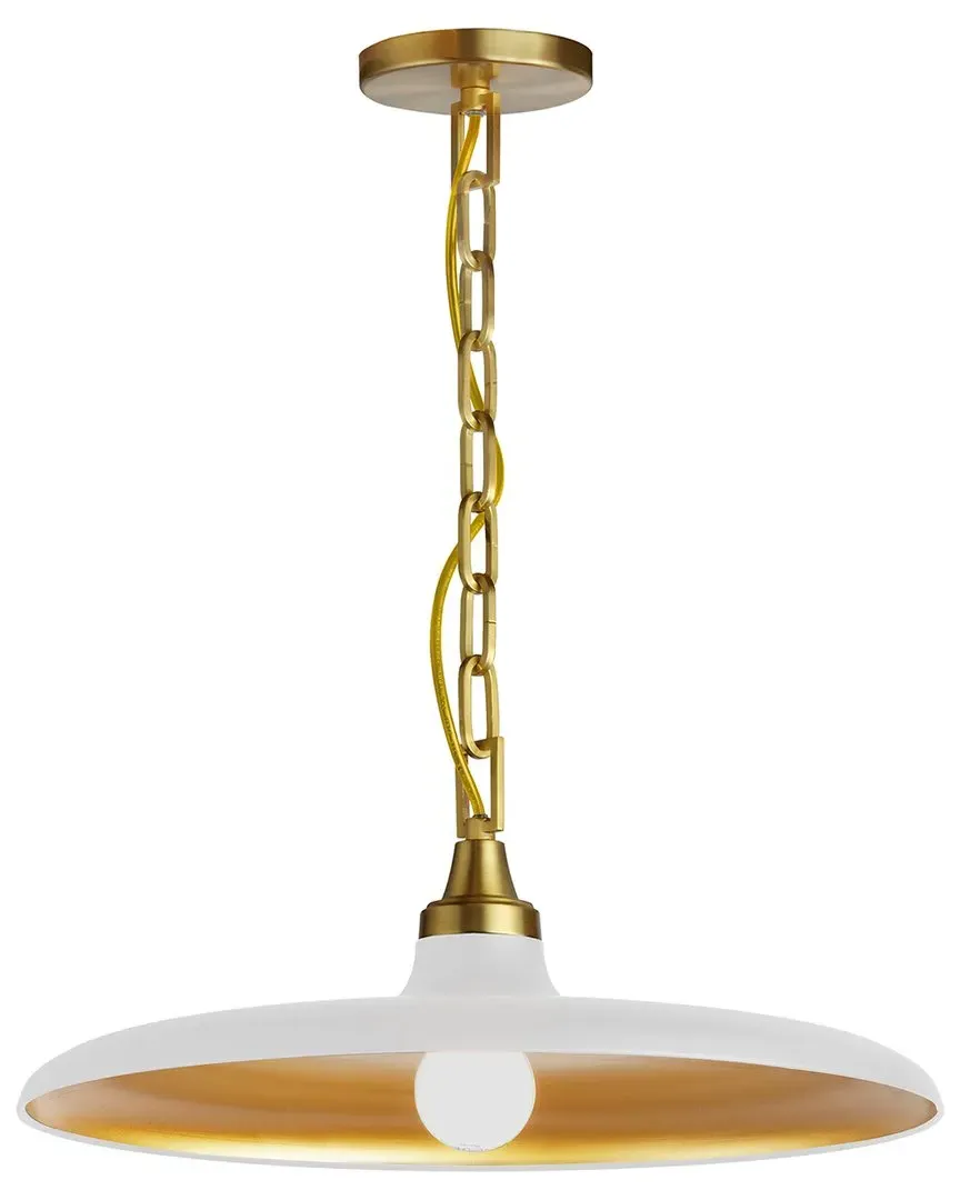 Quentin 1-Light Pendant - White, Metal
