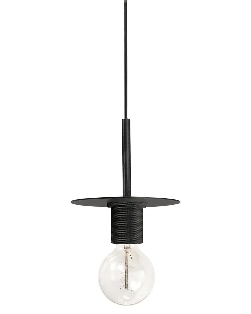 Roswell Medium 1-Light Pendant - Black, Metal
