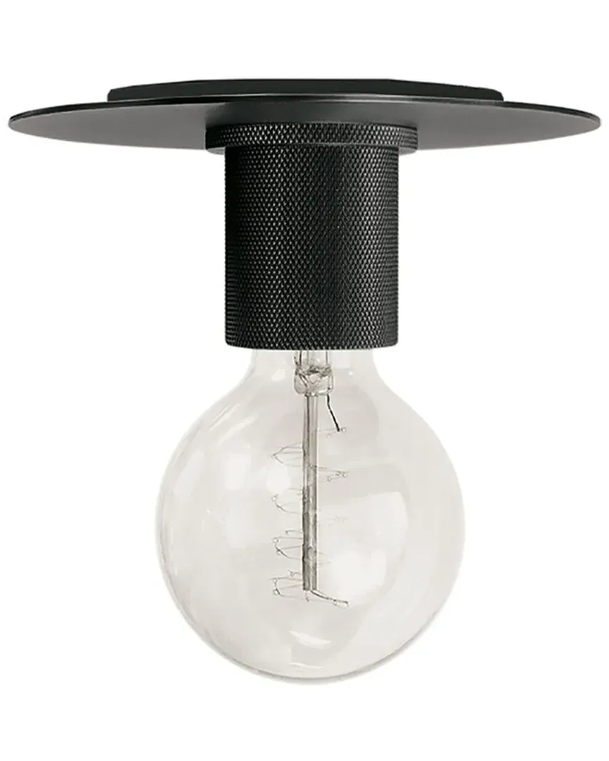 Roswell Medium Flush Mount Light - Black, Metal