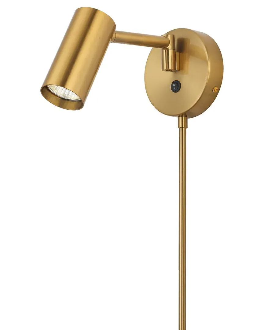 Stanly 1-Light Wall Swing Arm Spotlight - Brass, Metal