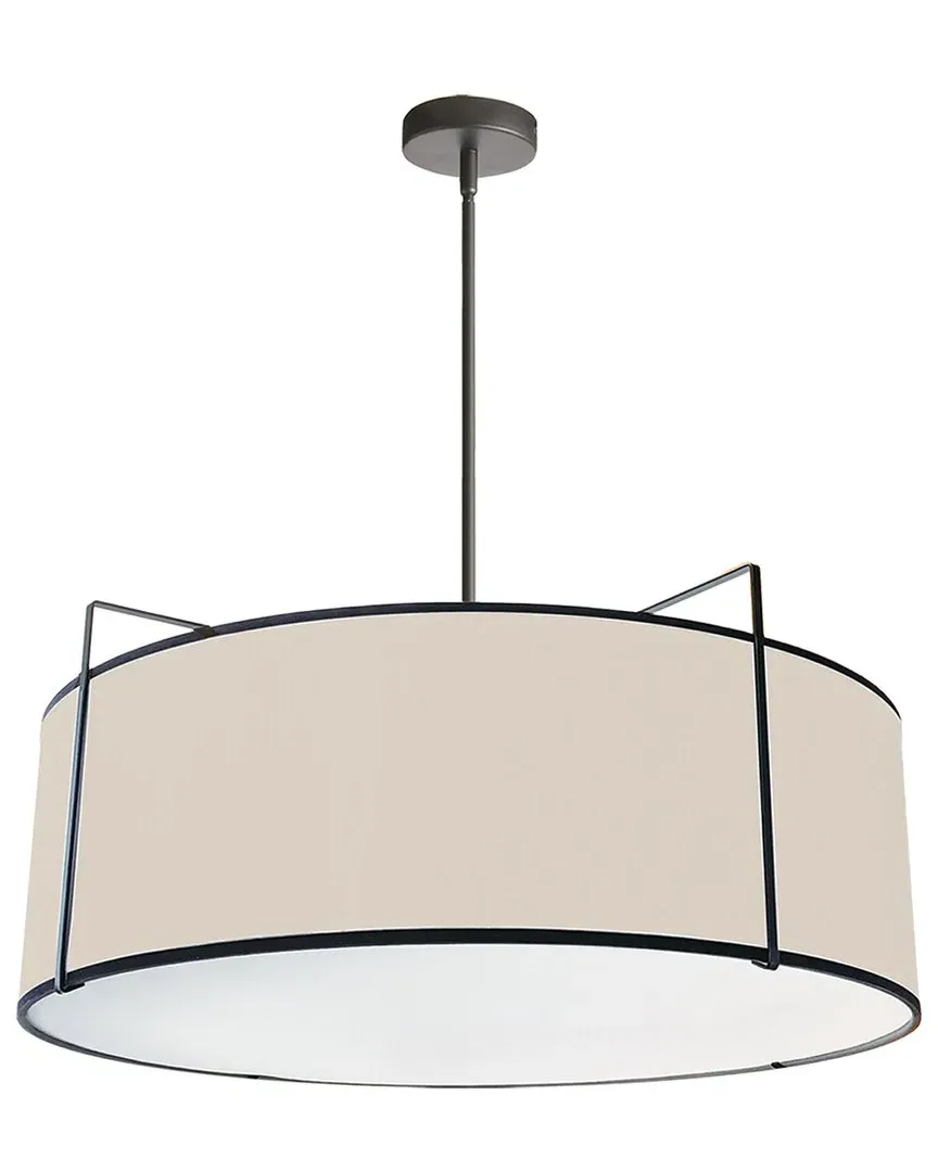 Trapezoid 4-Light Pendant - Cream, Metal