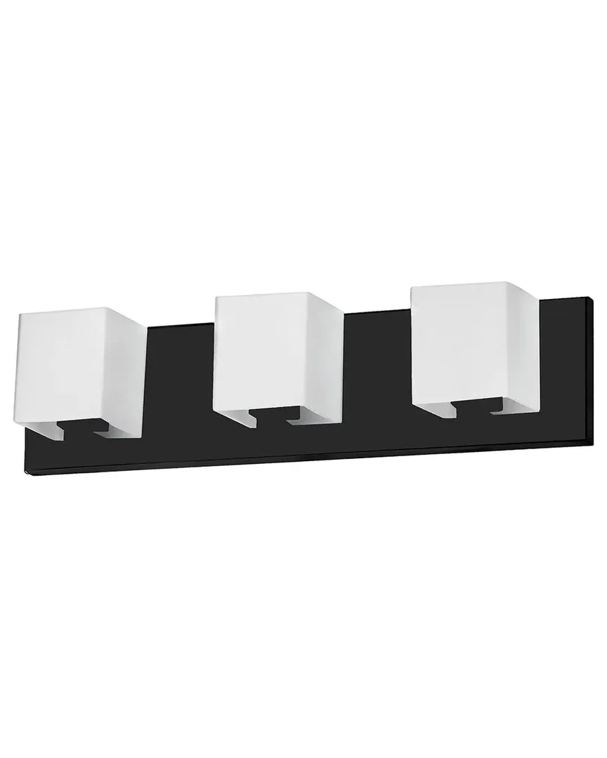 Verona 3-Light Vanity Light - Black, Metal image