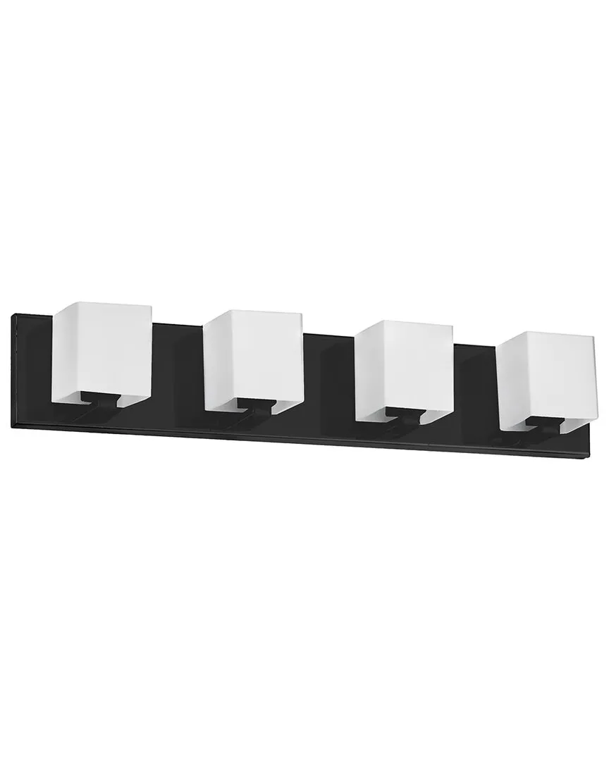 Verona 4-Light Vanity Light - Black, Metal