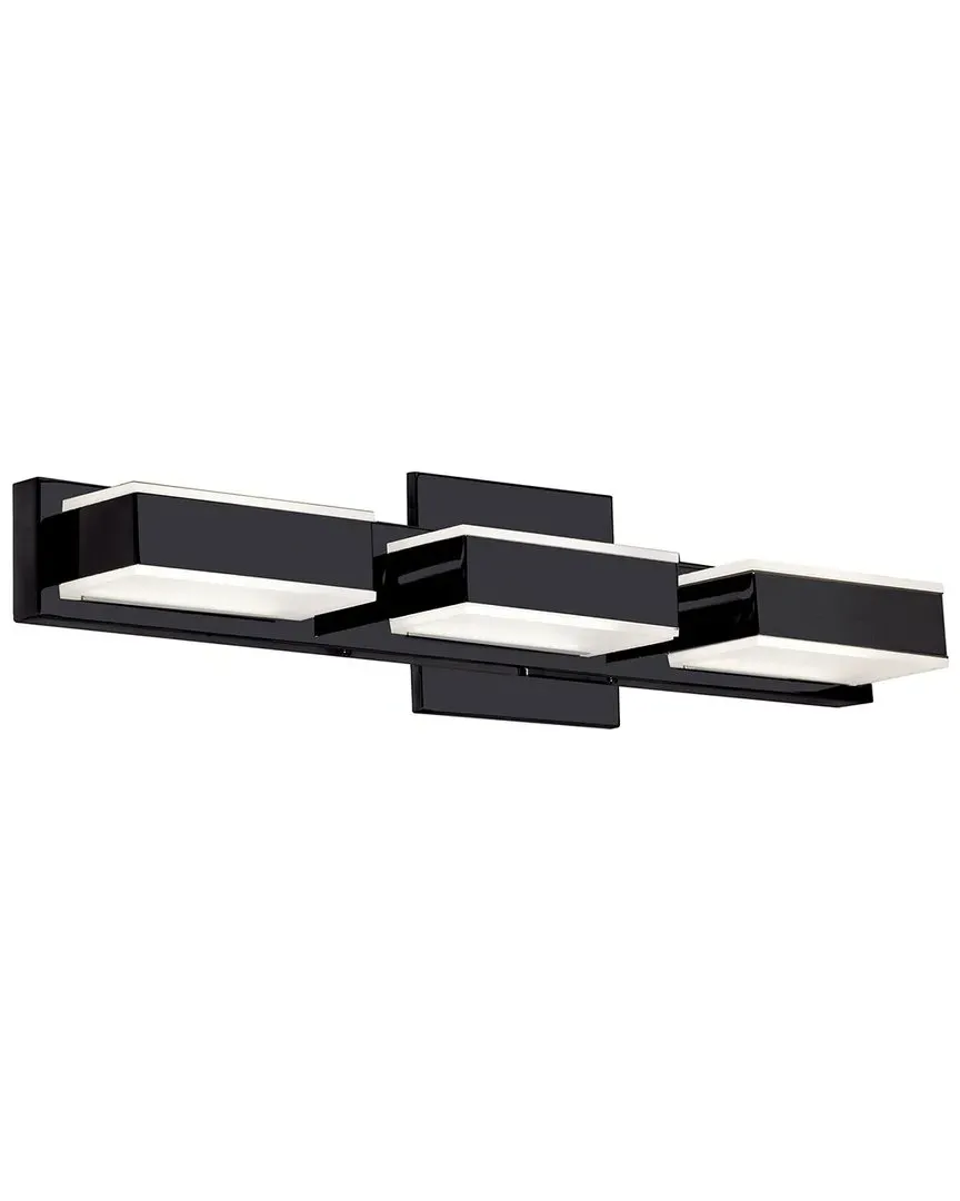 Viola 3-Light LED Wall Vanity Light - Black, Metal