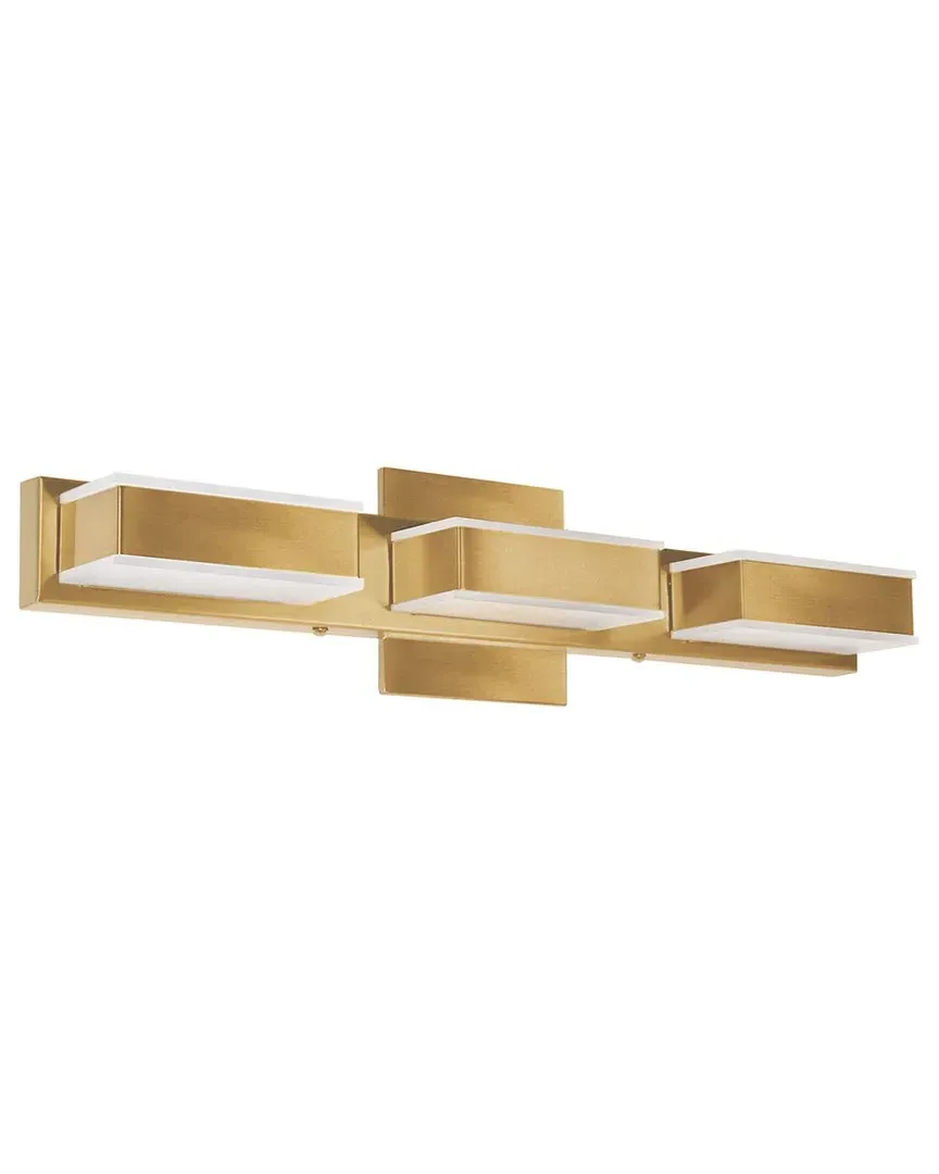 Viola 3-Light LED Wall Vanity Light - Brass, Metal