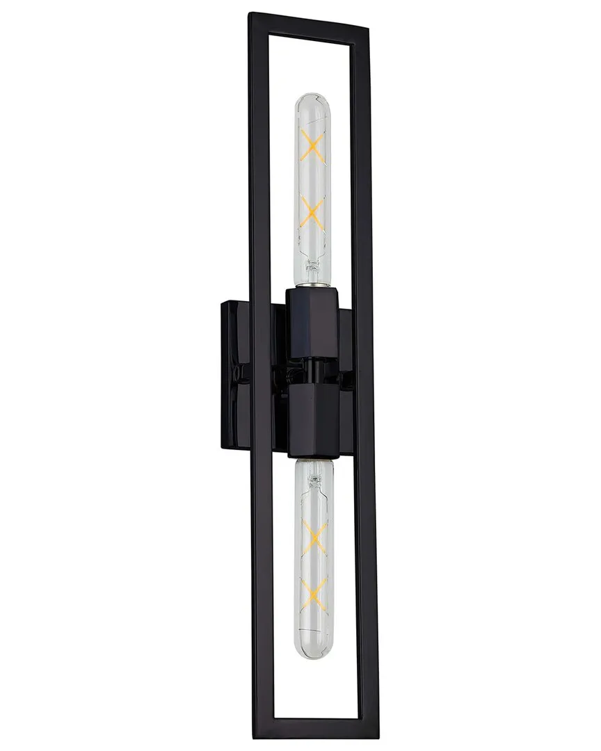 Wisteria 2-Light Wall Sconce - Black, Metal image