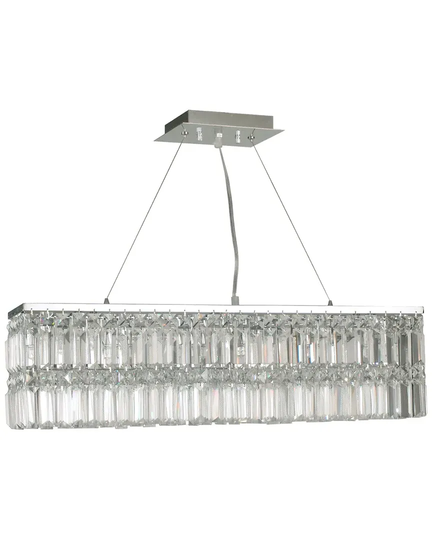 Canley Rectangular Crystal Chandelier - Chrome image