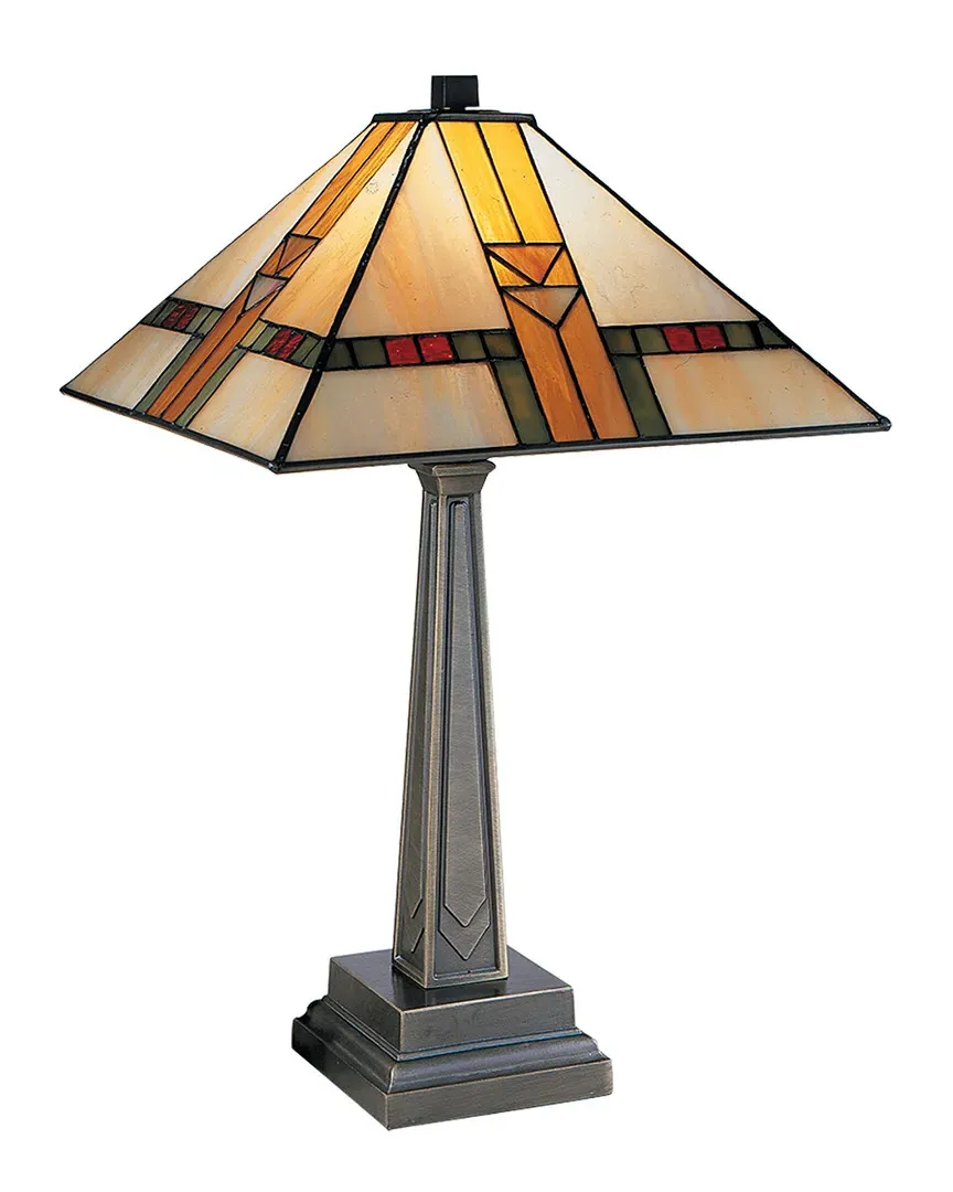 Dale Tiffany Edmund Mission Table Lamp - Multi, Art Glass image