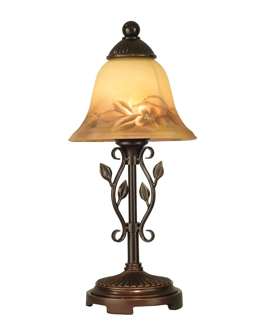 Dale Tiffany Leaf Vine Hand Painted Mini Lamp - Amber image