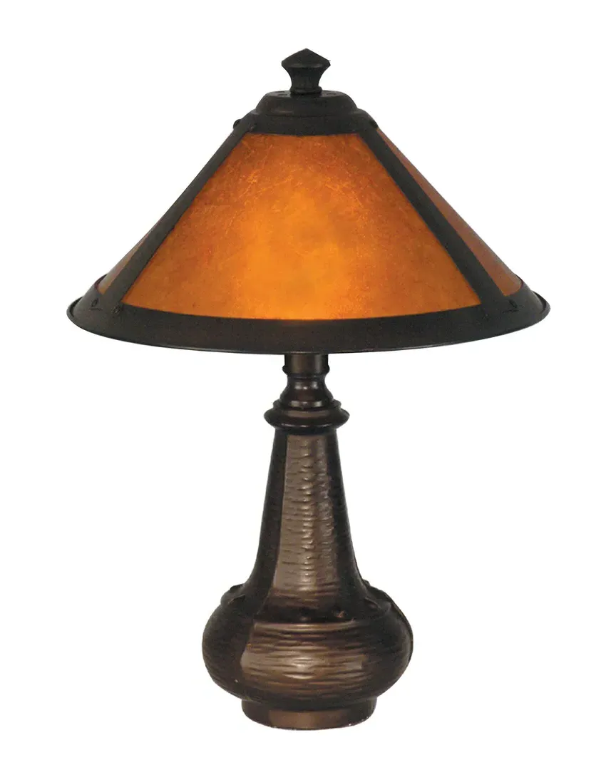 Hunter Mica Accent Table Lamp - Amber