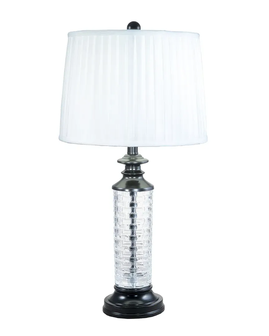 Overland 24% Lead Crystal Table Lamp - White image