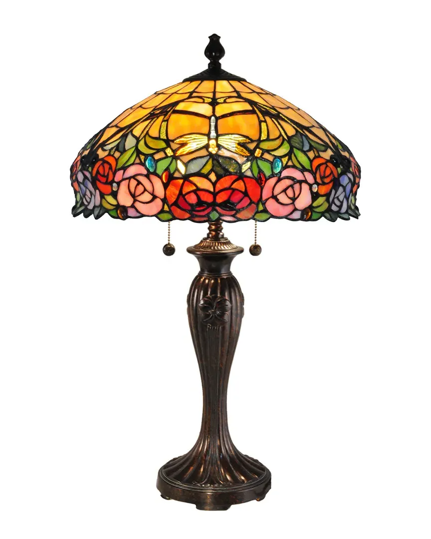 Zenia Rose Table Lamp - Multi, Art Glass image
