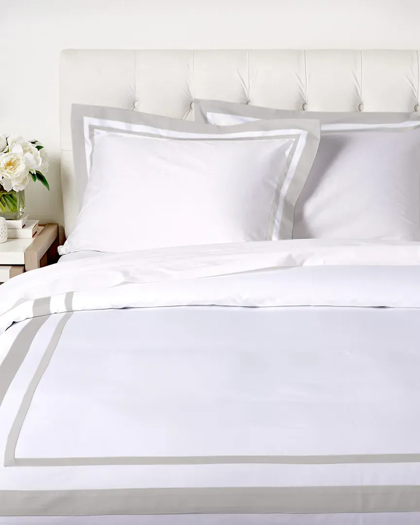 Marta Double Insert Duvet Set - White and Silver