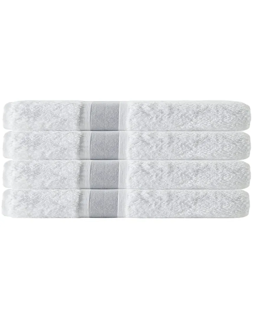 4pc Hand Towel Set - Silver, Turkish Cotton