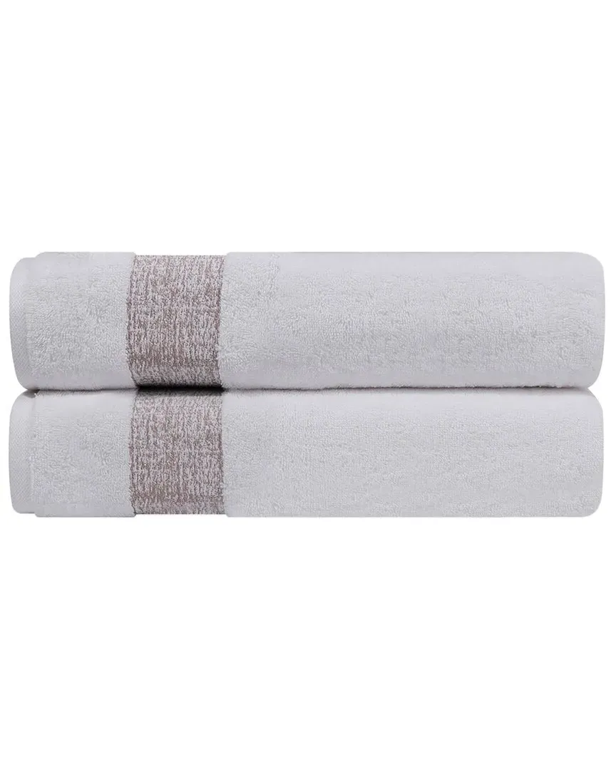 Pera Set of 2 Turkish Bath Towels - Beige, Cotton image