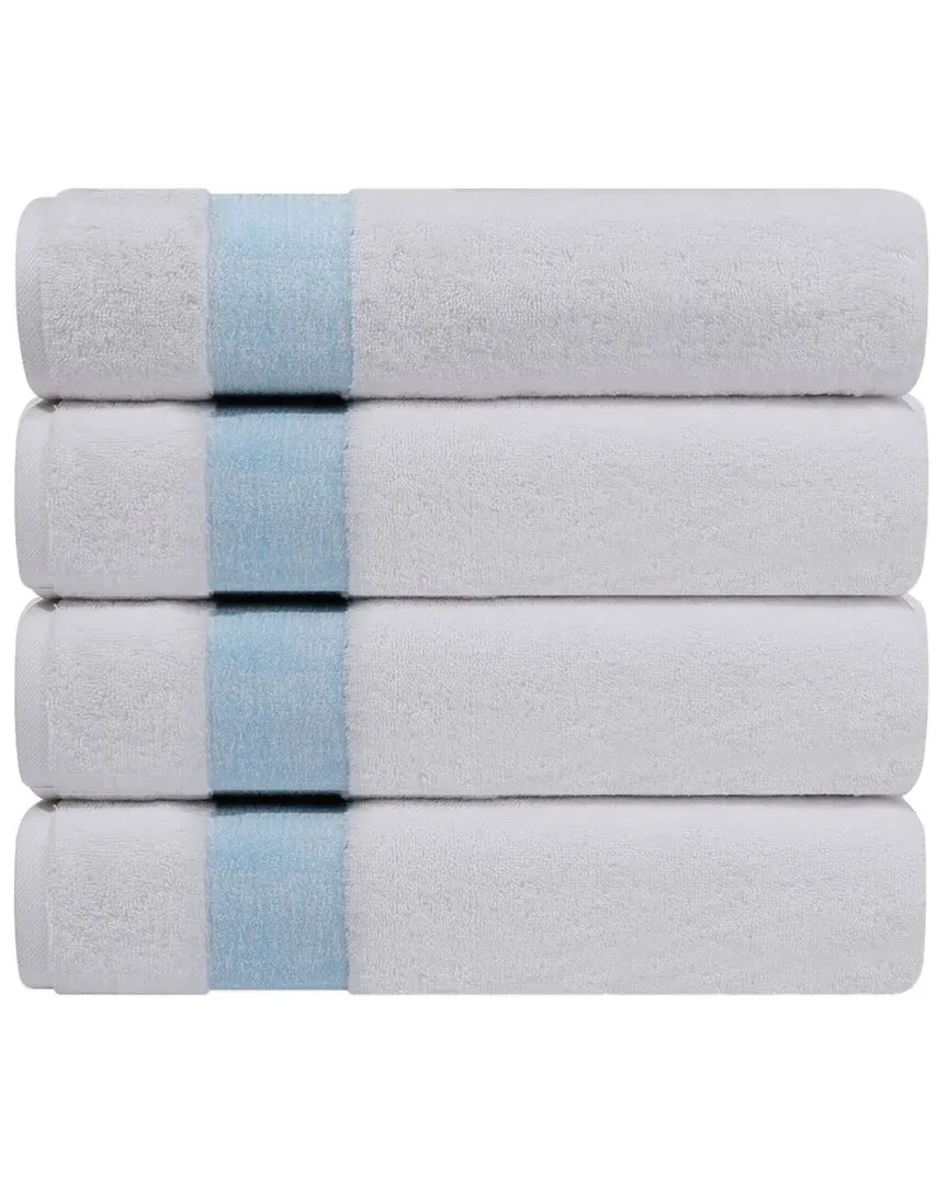 Pera Set of 4 Turkish Wash Towels - Blue, Cotton image