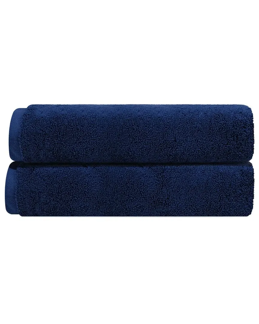 Puresoft Set of 2 Bath Towels - Navy, Turkish Cotton image