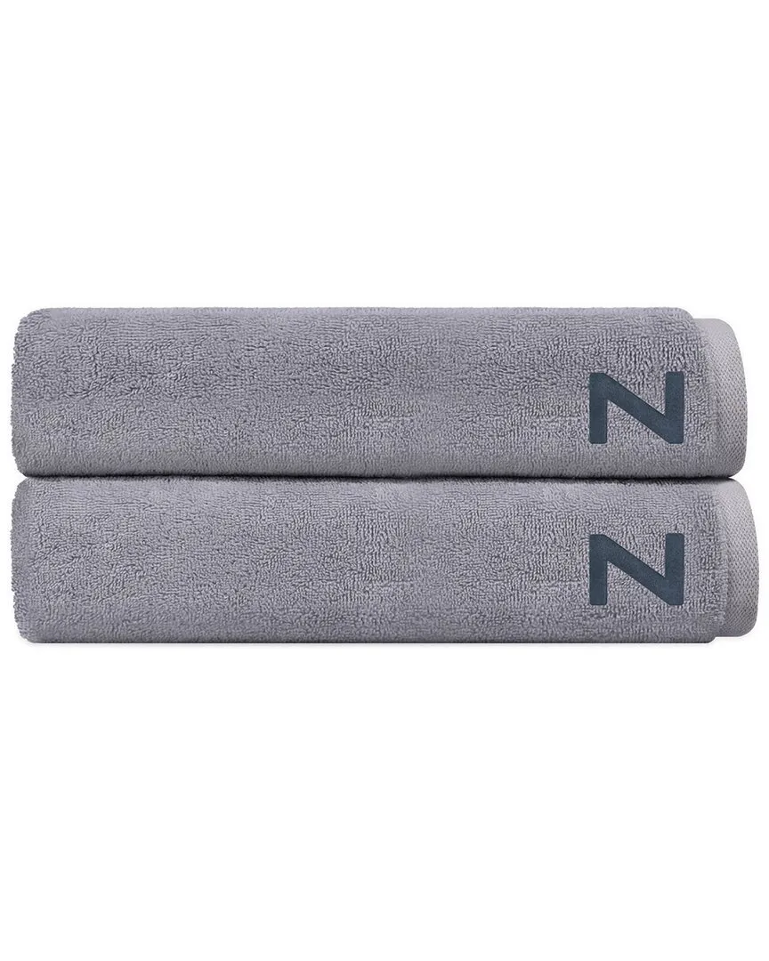 Puresoft Set of 2 Turkish Bath Towels - Silver, Cotton