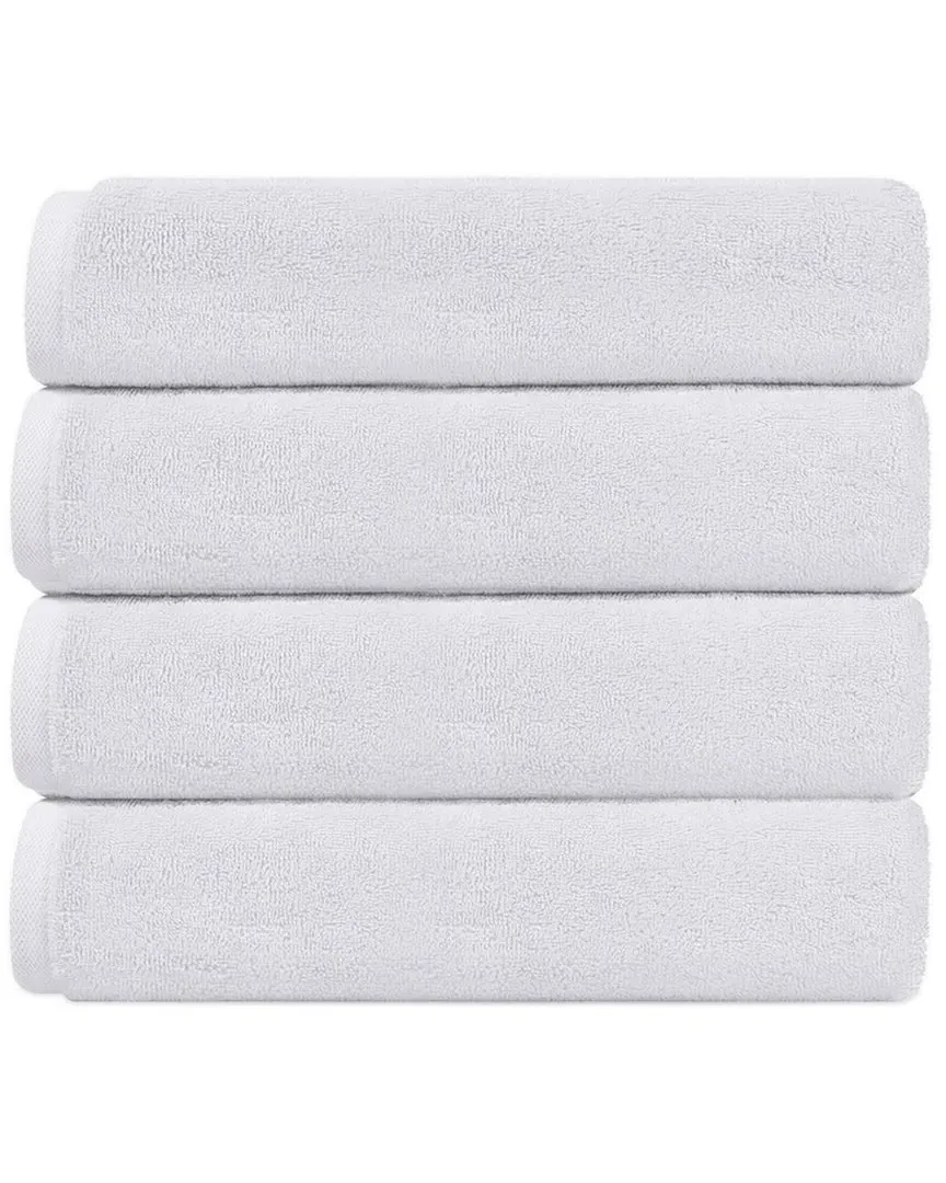 Puresoft Set of 4 Turkish Wash Towels - White, Cotton