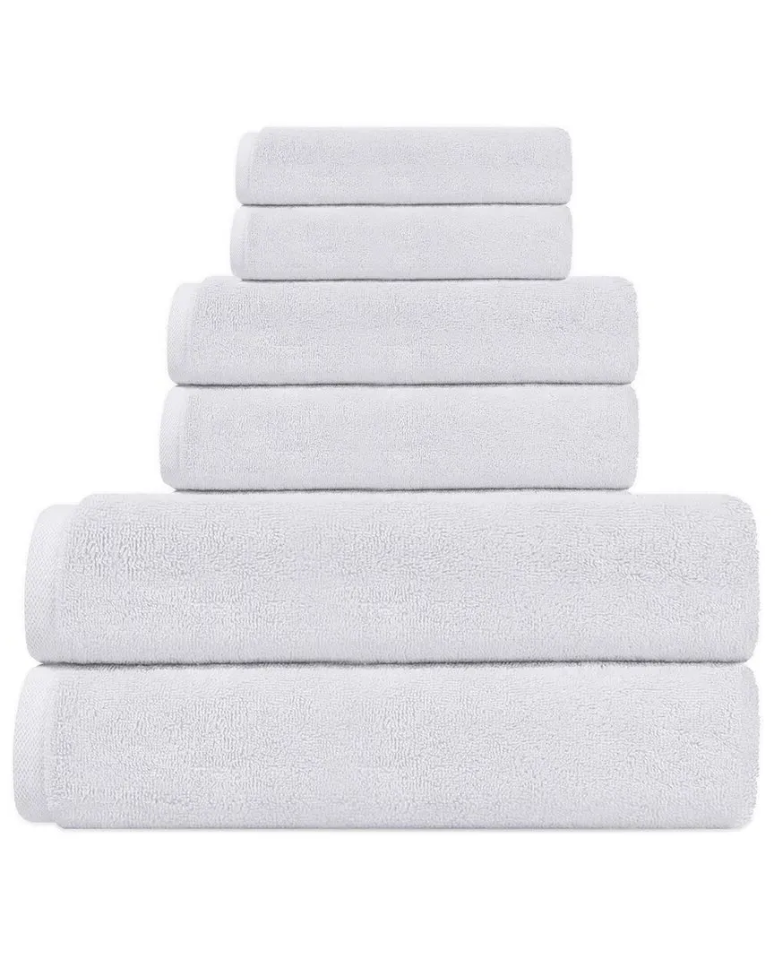 Puresoft Set of 6 Turkish Towels - White, Cotton