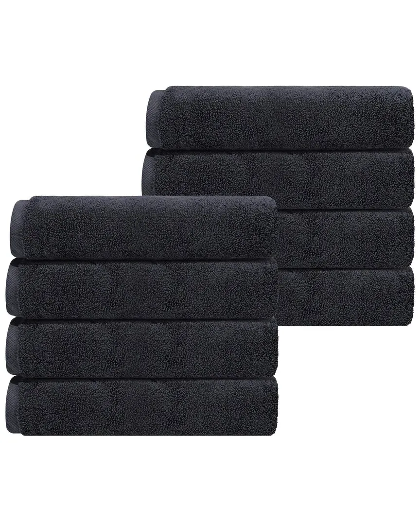 Puresoft Set of 8 Turkish Wash Towels - Grey, Cotton