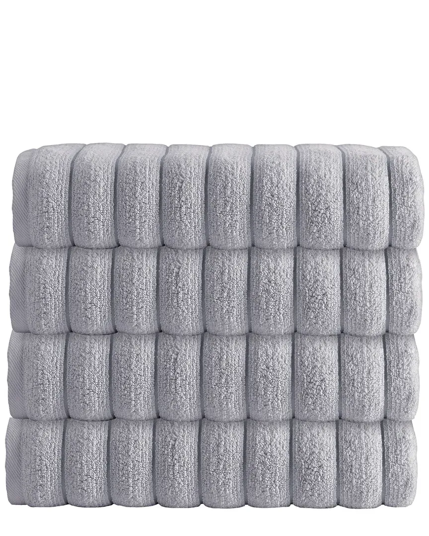 Set of 4 Bath Towels - Silver, Turkish Cotton image