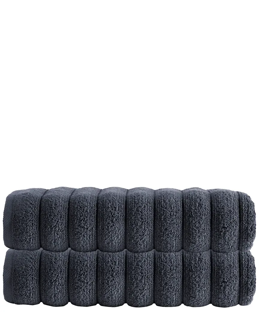 Vague 2pc Turkish Cotton Bath Sheets - Anthracite image