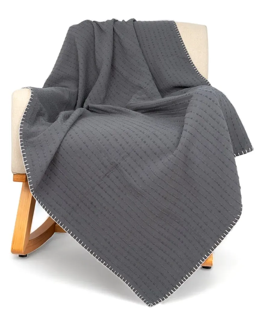 Veranova Home Cozystribe Muslin Throw - Grey, Cotton
