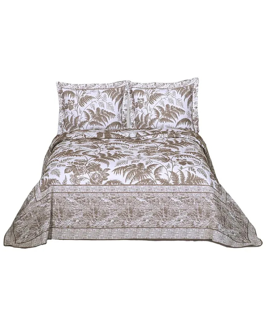 Veranova Home Palm City Bedspread Set - Brown, Cotton
