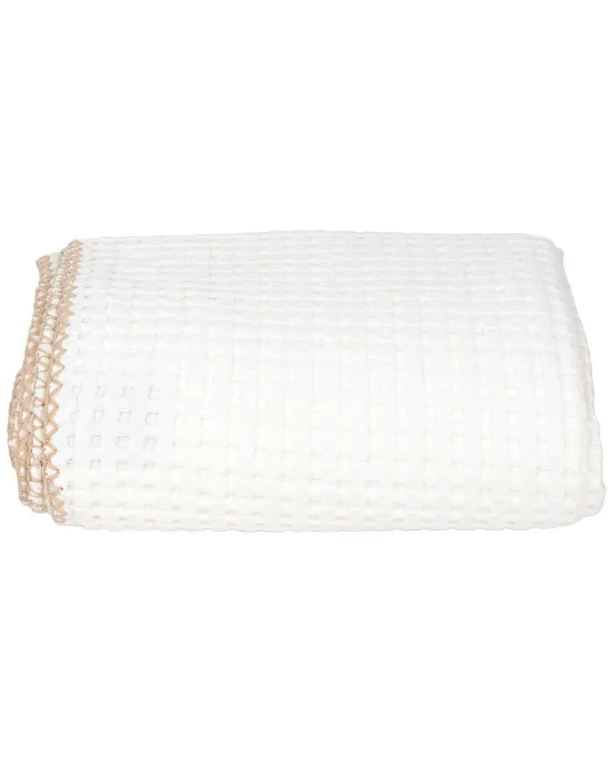 Veranova Home Waffle Warmth Throw - Off White, Cotton