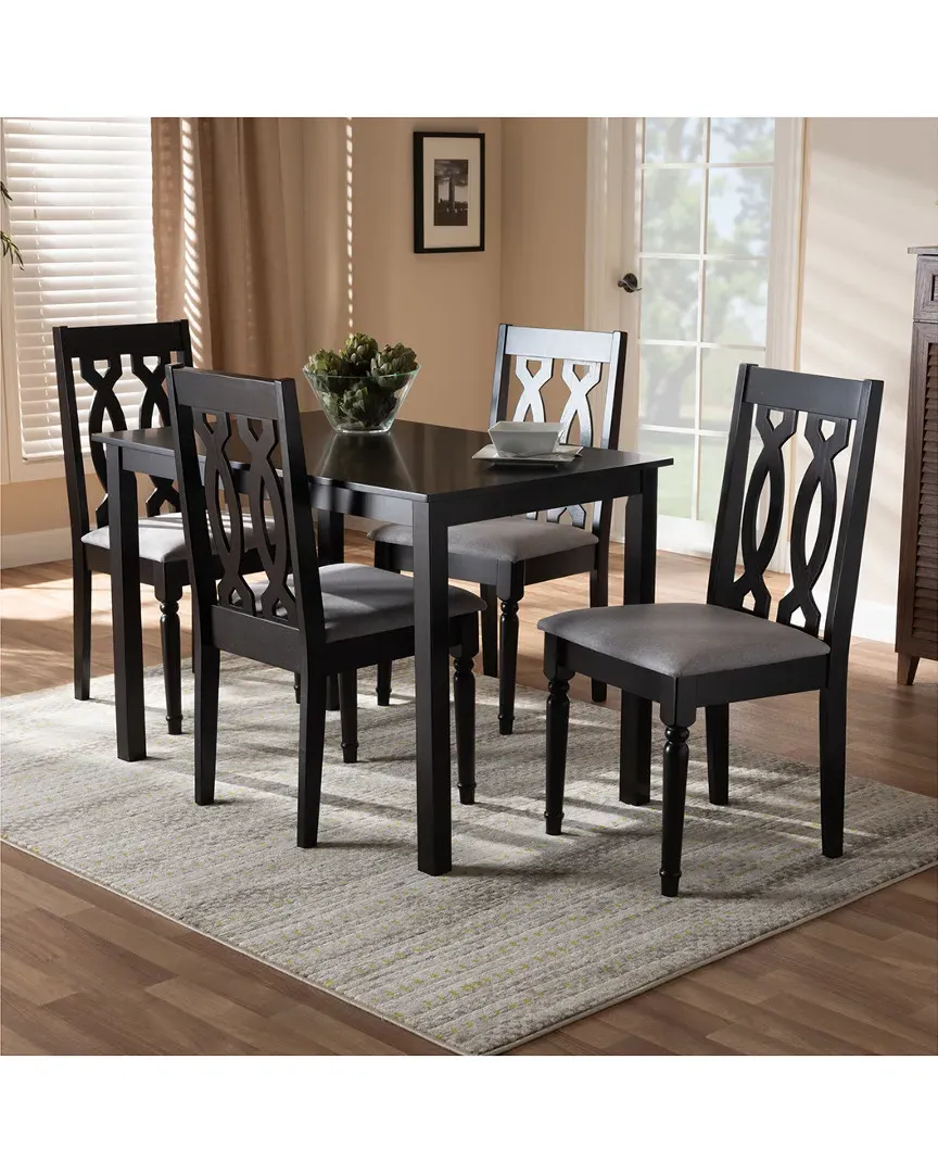 Cherese 5-Piece Dining Set - Grey, Oak