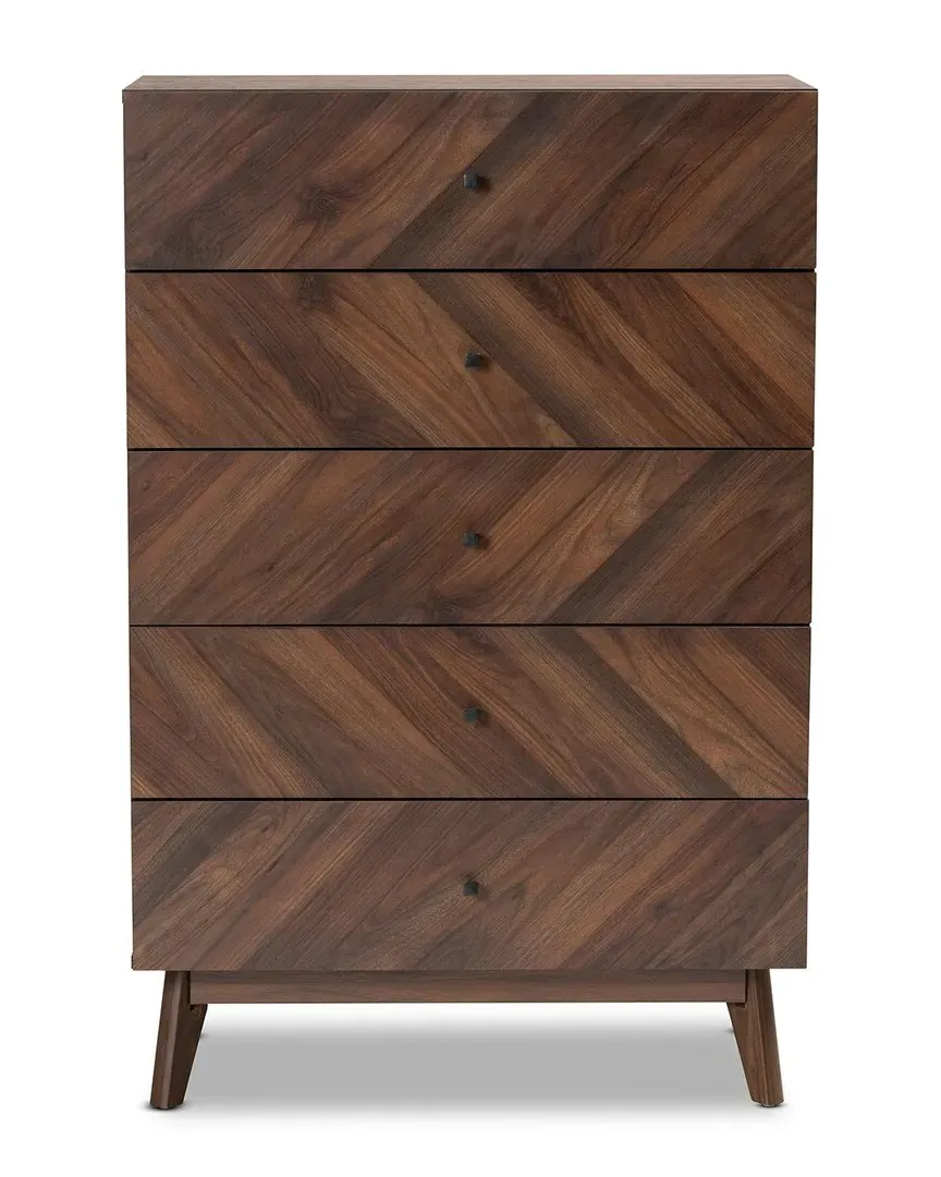 Hartman 5-Drawer Storage Chest - Walnut Brown, Wood