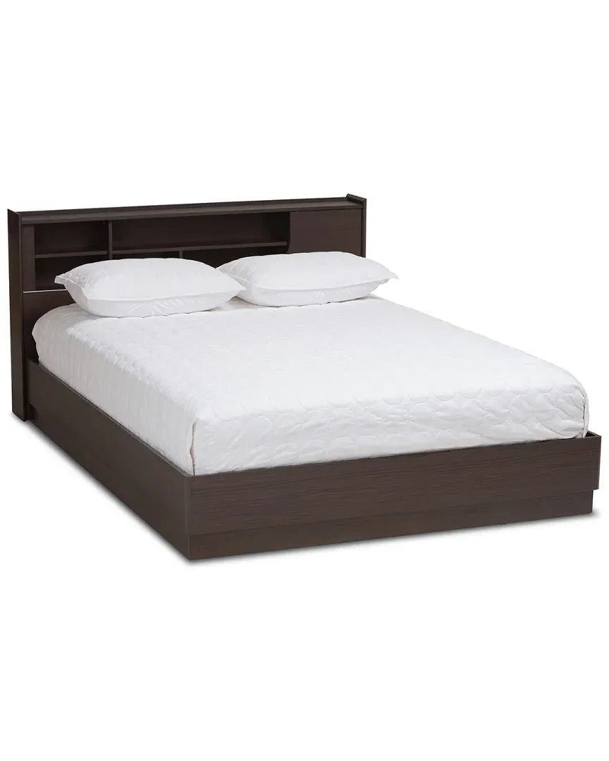 Larsine Queen Platform Storage Bed - Wenge Brown image