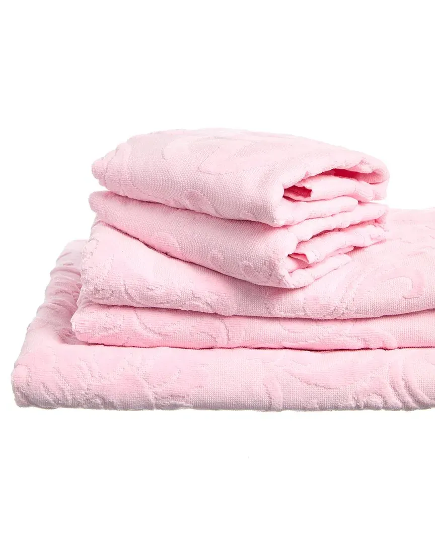 Crosswise 5pc Towel Set - Pink image