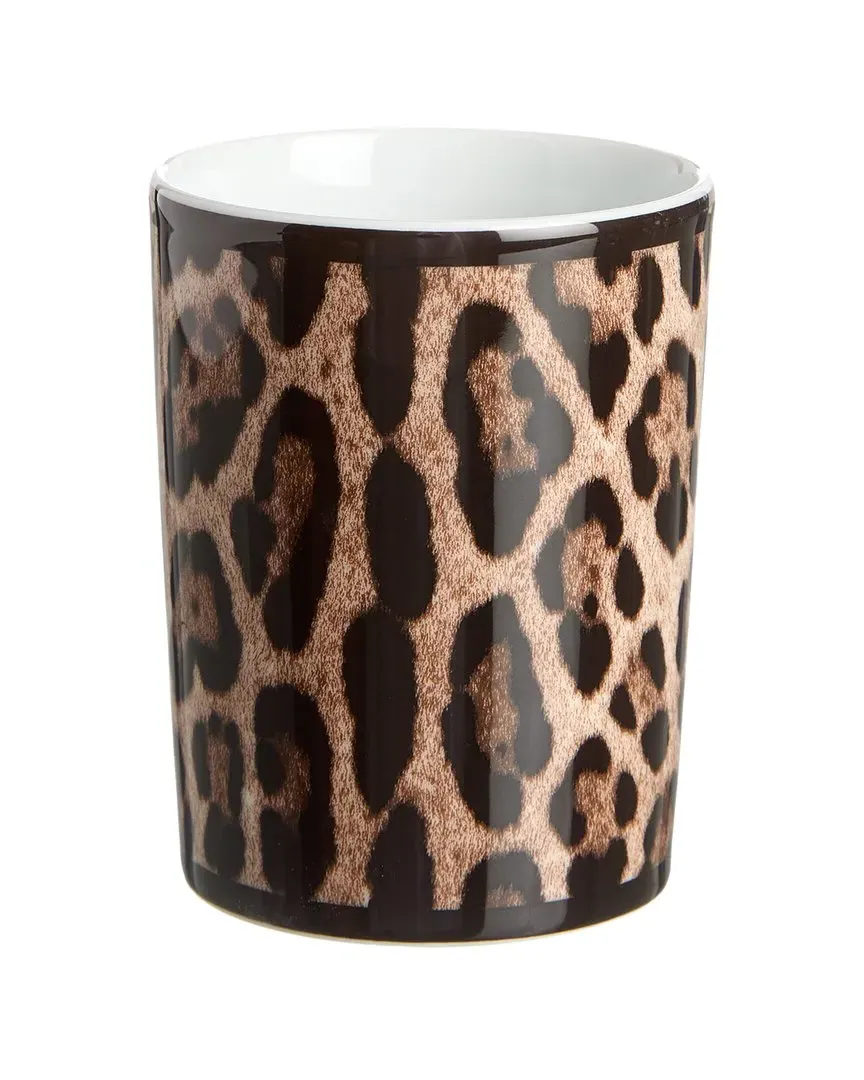 Porcelain Water Glass with Leopard Pattern - Multicolor image